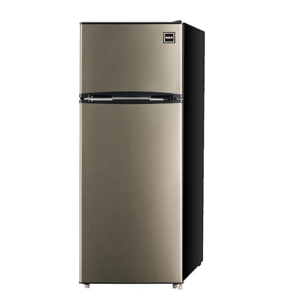  Thomson TFR725 2 Door Apartment Size Refrigerator with Freezer  and Rounded Chrome Corners, 7.5 cu. ft, Platinum, Stainless : Appliances