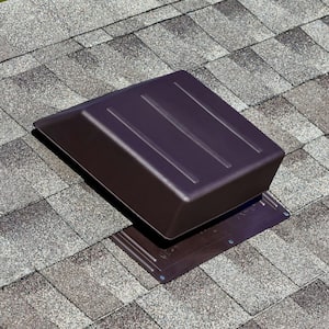 65 sq. in. NFA Brown Resin High Impact Slant Back Roof Louver Static Vent (Carton of 6)