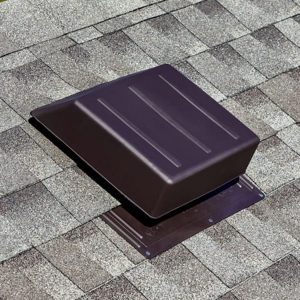 65 sq. in. NFA Brown Resin High Impact Slant Back Roof Louver Static Vent (Carton of 6)