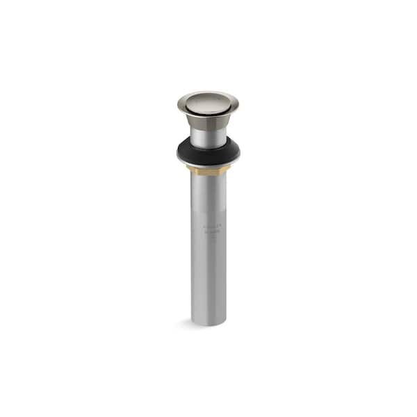 KOHLER Clicker Drain Without Overflow in Vibrant Brushed Nickel