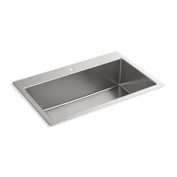 KOHLER Lyric Undermount Stainless Steel 33 in. Single Bowl Kitchen Sink