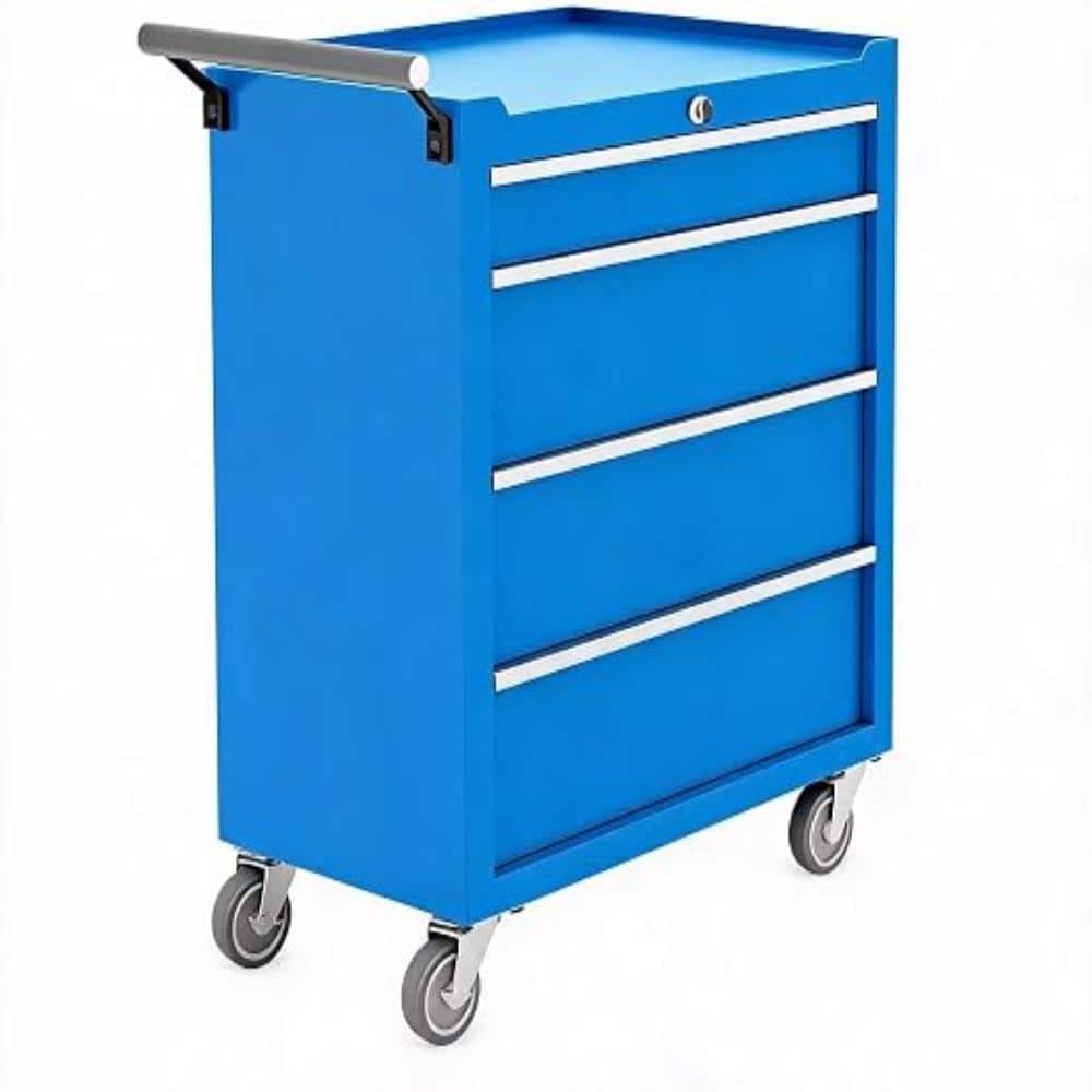Cfosore 4-Drawer Rolling Tool Chest, Lockable Tool Box Organizer