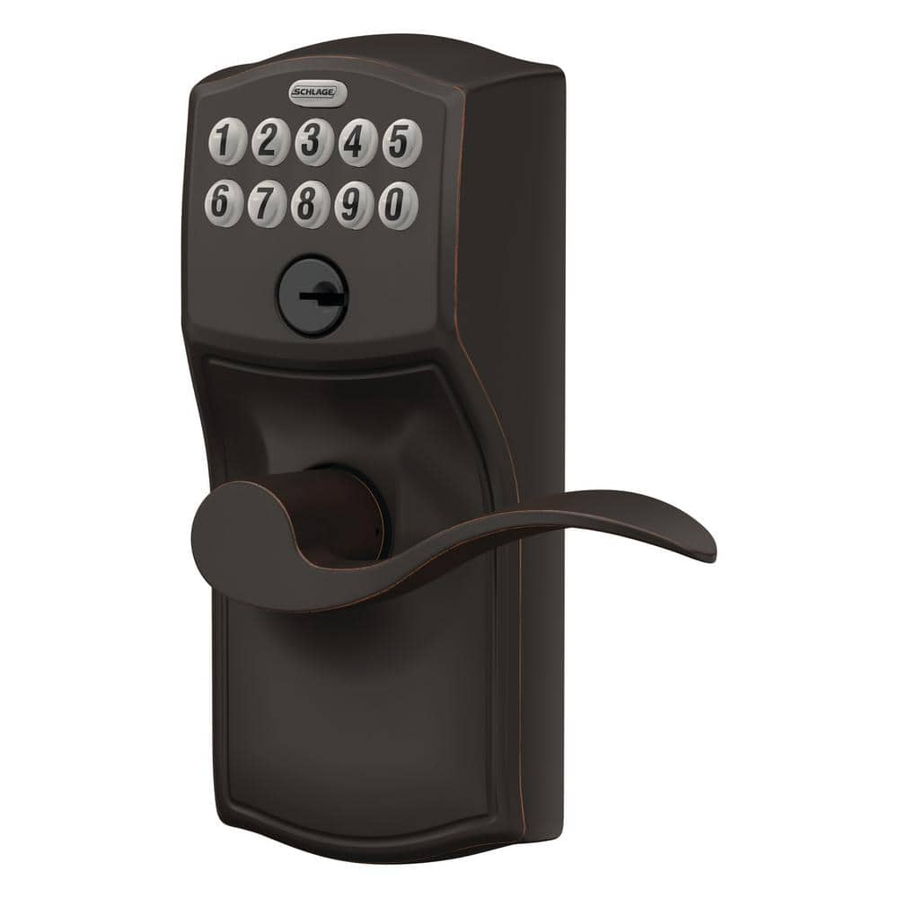 Aged Bronze Electronic Keypad Entry Lever Lock
