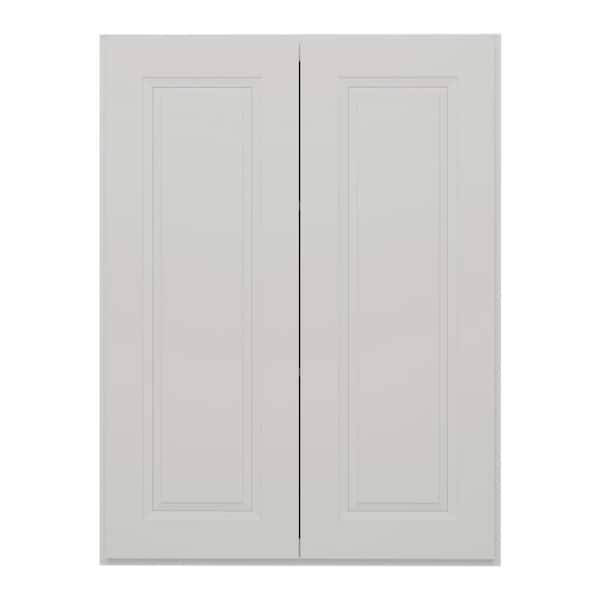 HOMLUX 27 in. W x 12 in. D x 36 in. H in Traditional Dove Plywood Ready to Assemble Wall Kitchen Cabinet