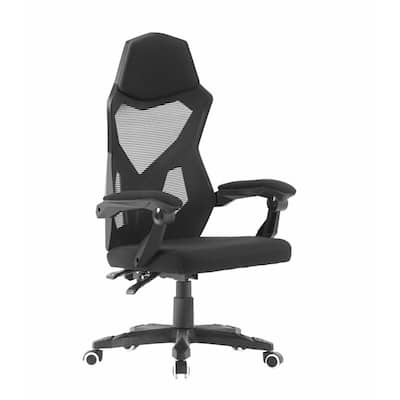 24.5 in. Width Big and Tall Black Mesh Ergonomic Chair with Adjustable Height
