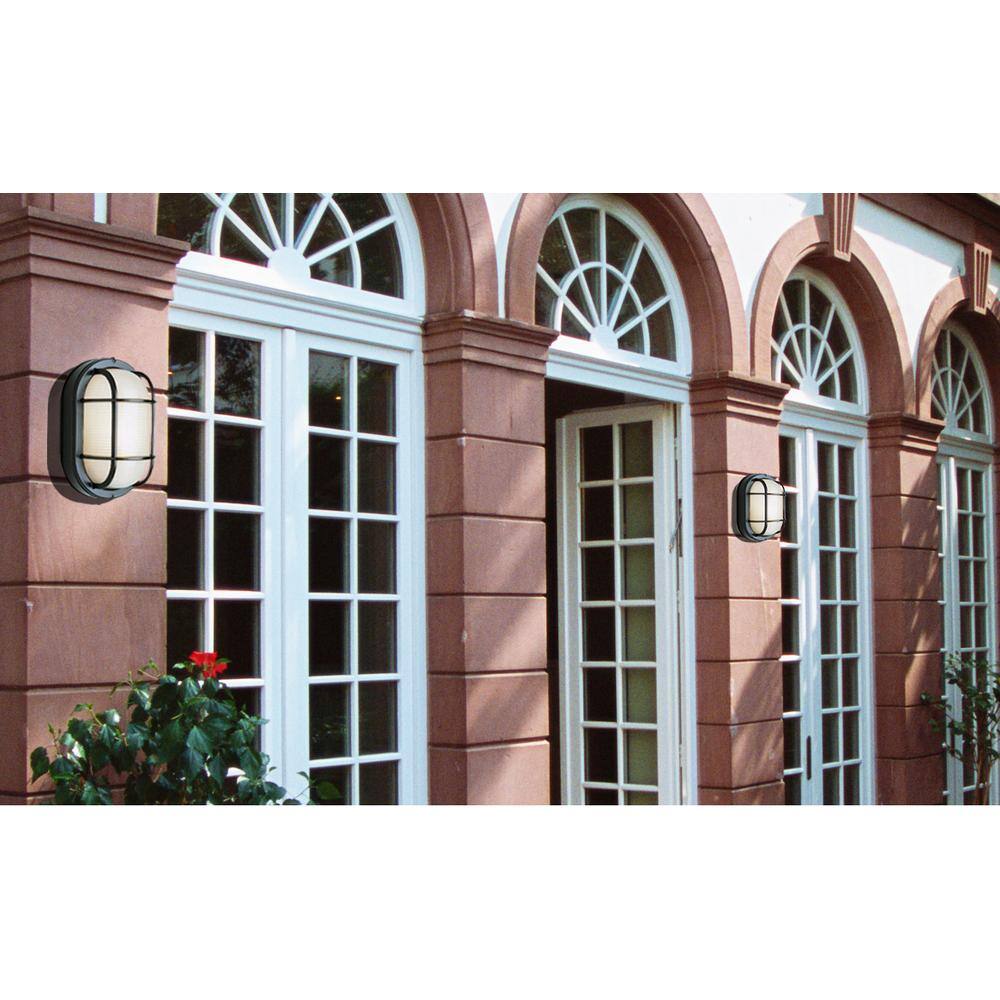 Aria Sleek Black Cast Aluminum 11'' Outdoor Bulkhead Light