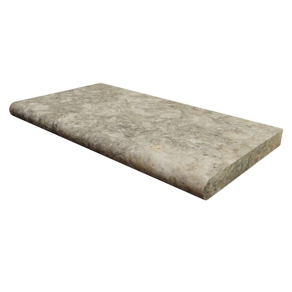 Silver 5 cm x 12 in. x 24 in. Tumbled Travertine Pool Coping (15-Piece / 30 Sq. ft. / Pallet)