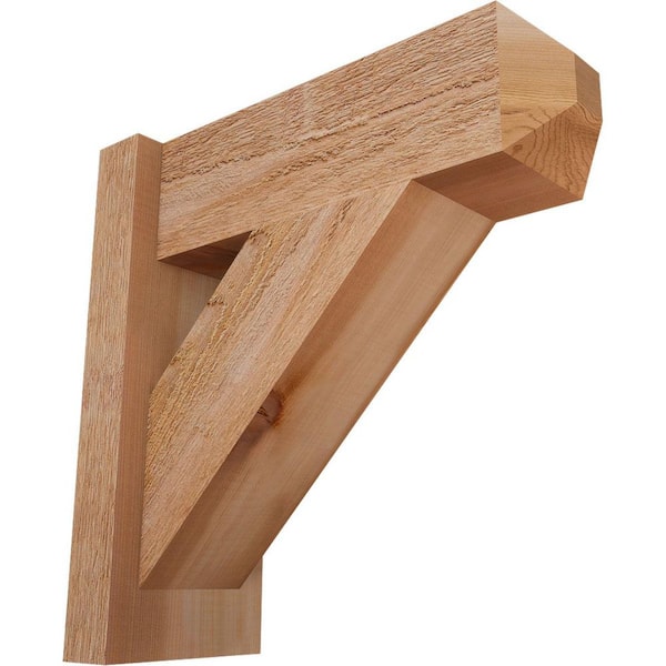 Ekena Millwork 6 in. x 16 in. x 16 in. Western Red Cedar Traditional Craftsman Rough Sawn Outlooker