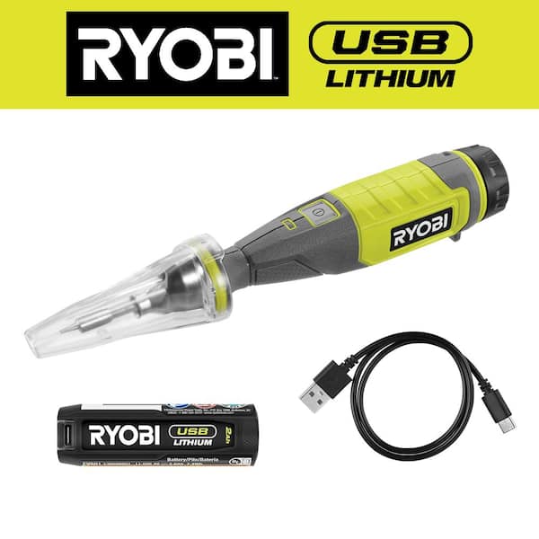 RYOBI USB Lithium Soldering Pen Kit with 2.0 Ah Lithium-ion Rechargeable Battery