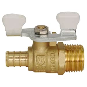 1/2 in. Brass x 2-1/2 in. L PEX-B Barb X MPT Ball Valve with Tee Handle
