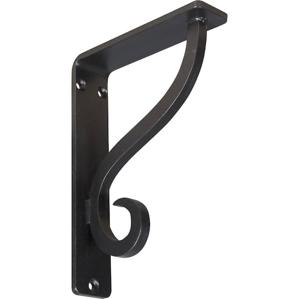 Ekena Millwork Ashford 1-1/2 in. x 8 in. x 5-1/2 in. Wrought Iron Bracket