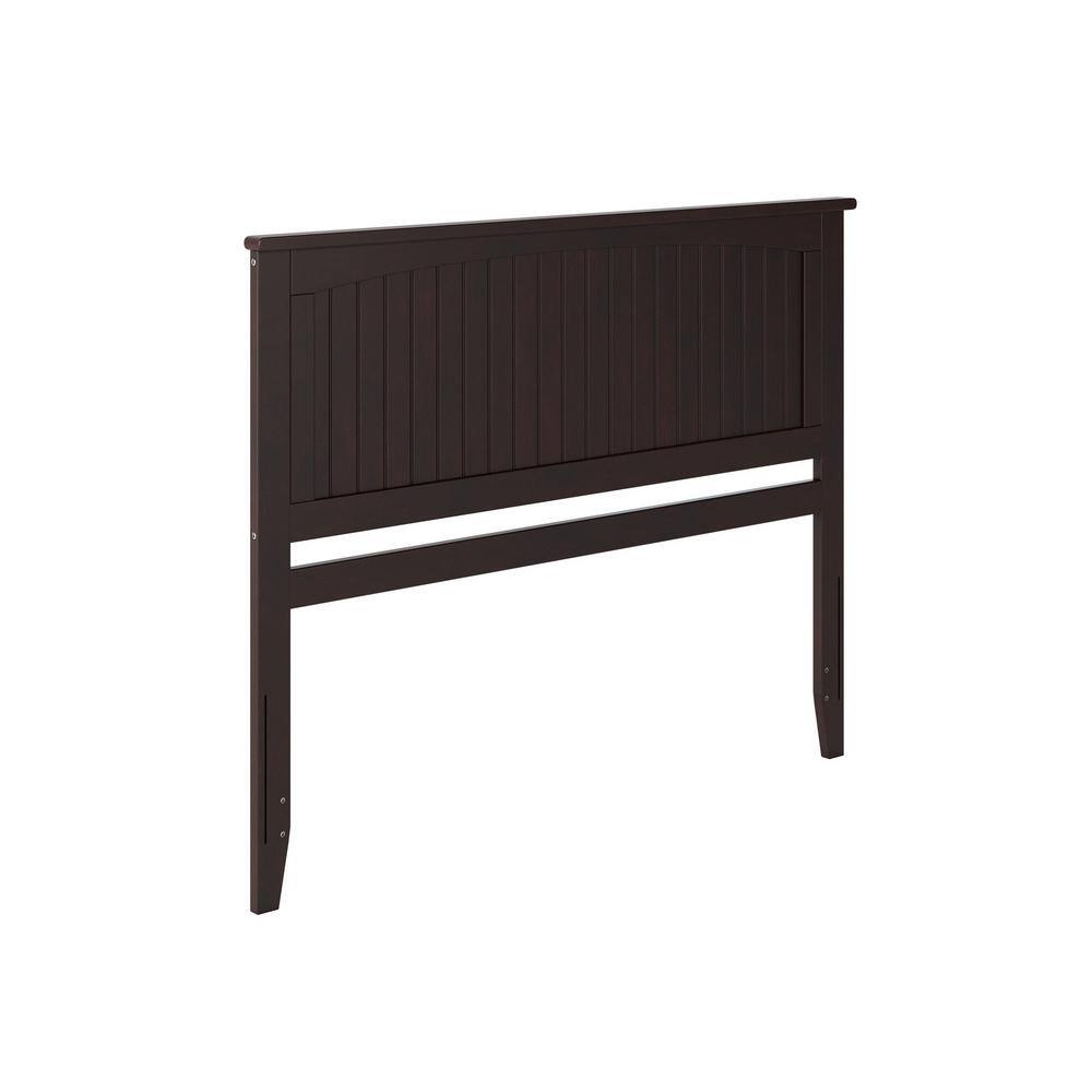 Espresso Queen Wood Headboard with Attachable Charger