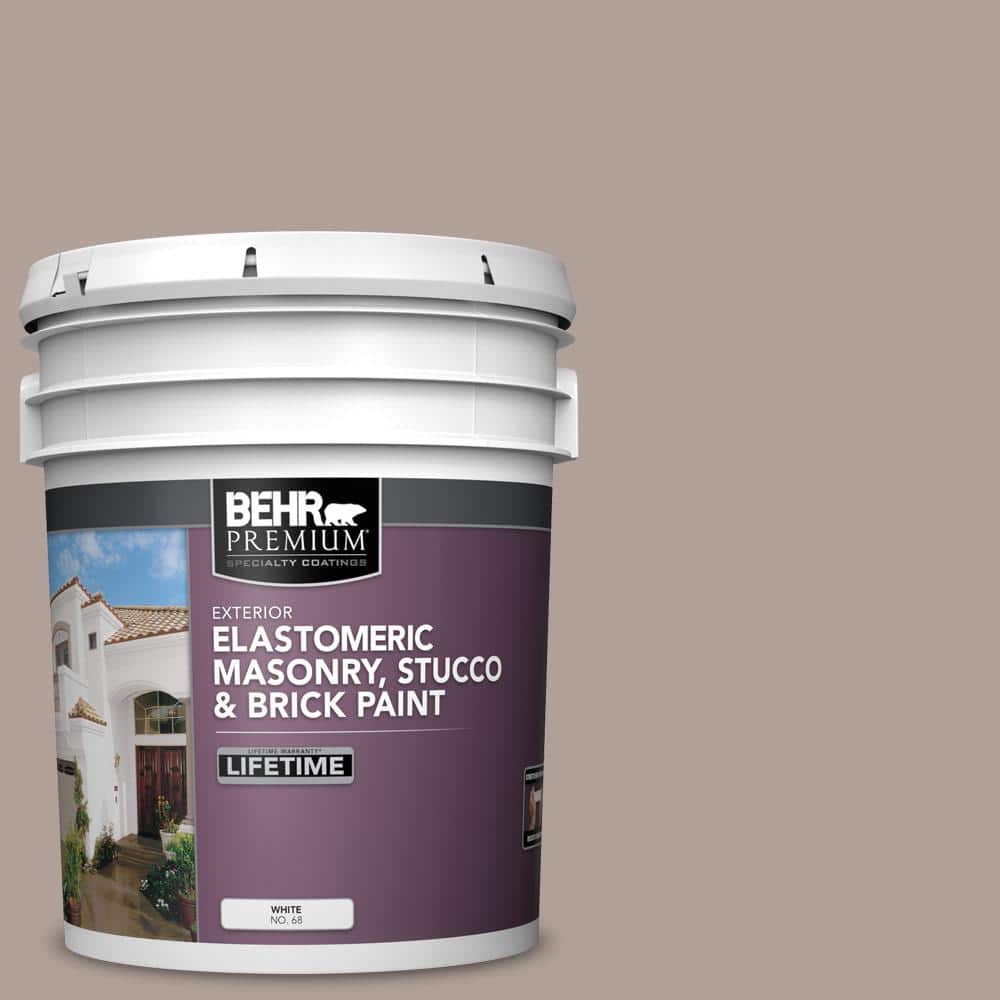BEHR PREMIUM 5 gal. N1804 Moleskin Elastomeric Masonry, Stucco and Brick Exterior Paint 06805