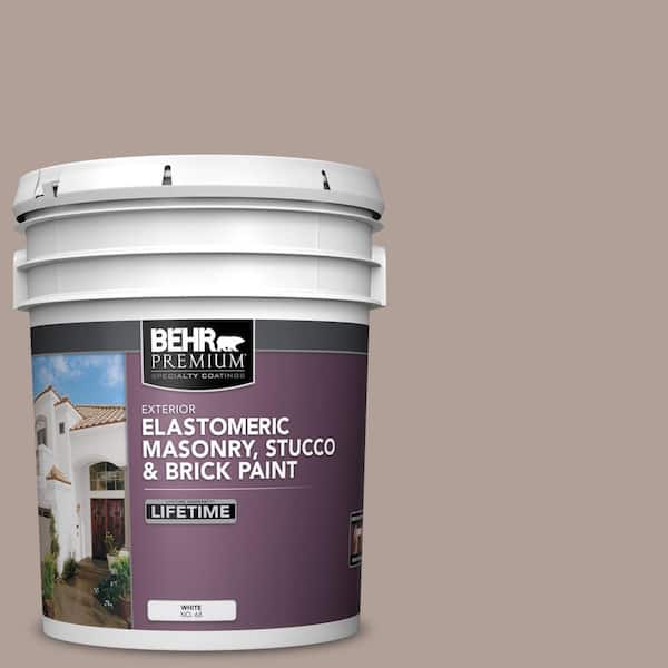 BEHR PREMIUM 5 gal. #N180-4 Moleskin Elastomeric Masonry, Stucco and Brick Exterior Paint