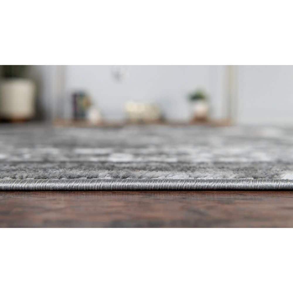 Salle Garnier Sofia 9' x 12' Rectangular Gray Indoor Area Rug