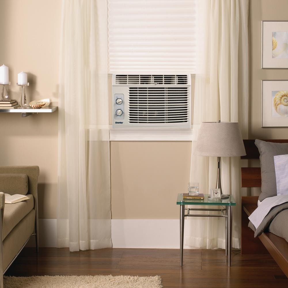 White Compact 5000 BTU Window Air Conditioner