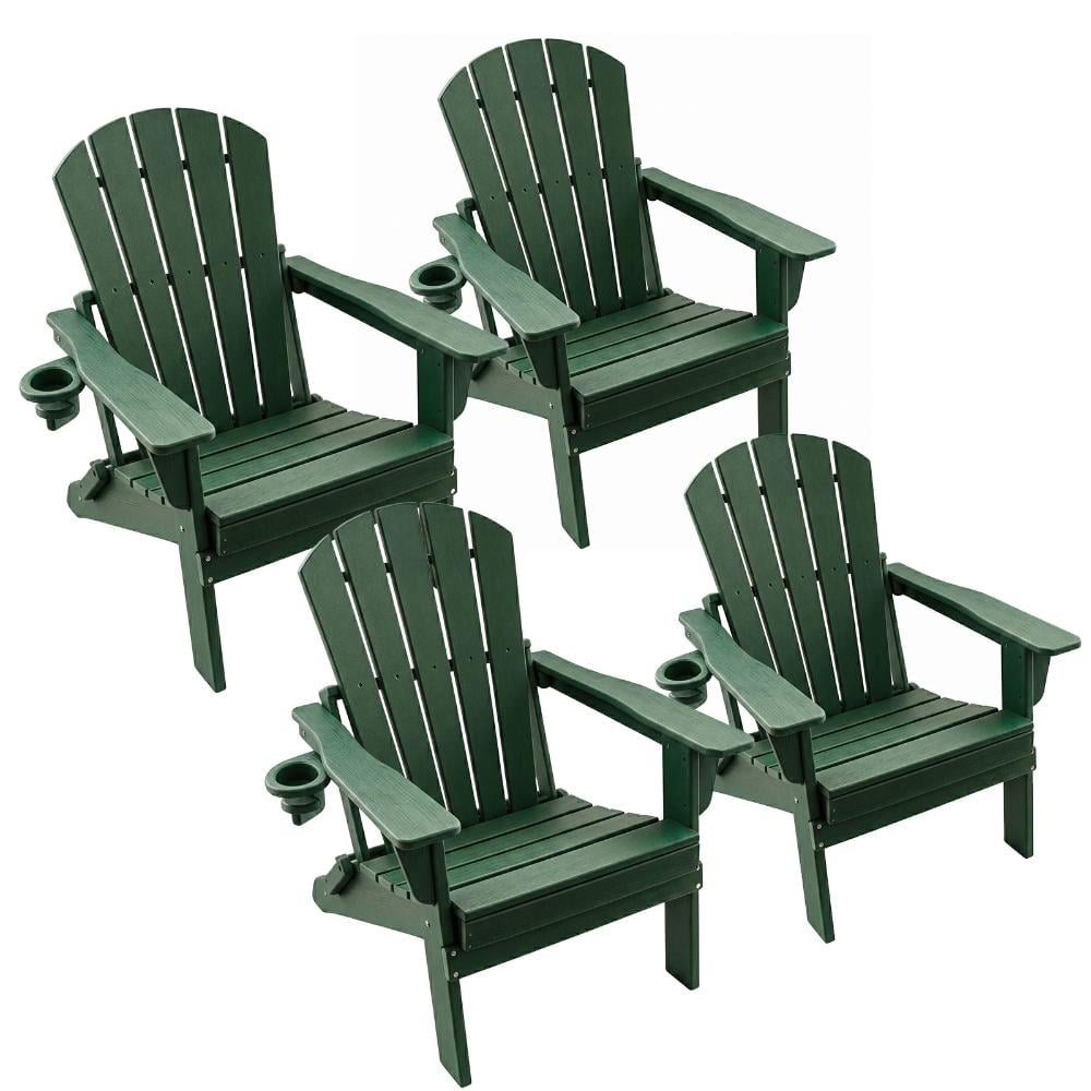 HDPE Adirondack Chair – Weatherproof, Maintenance-Free, Easy Assembly, Multi-Cup Holder, 400lb Cap, 4PCS price history on PriceWatchPro