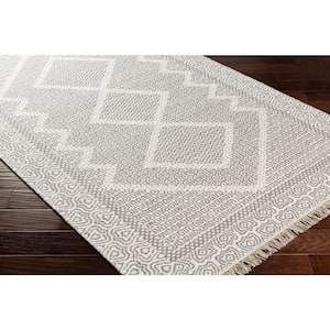 Mardin Gray/Cream Diamond 8 ft. x 10 ft. Indoor Area Rug