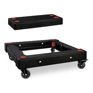 Anky 330 lbs. Capacity Plastic Portable Folding Moving Self Contained Dolly Cart with 2 Locking Wheels in Black