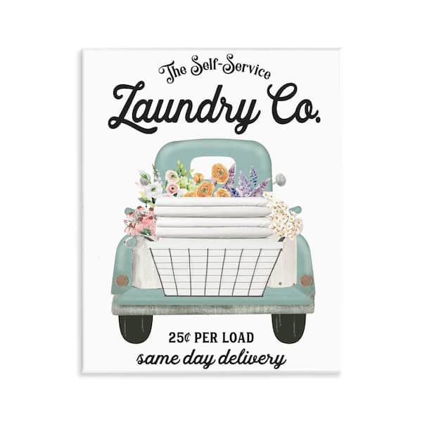 Laundry Delivery Truck by Lettered and Lined Unframed Home Graphic Art Print 14 in. x 11 in.