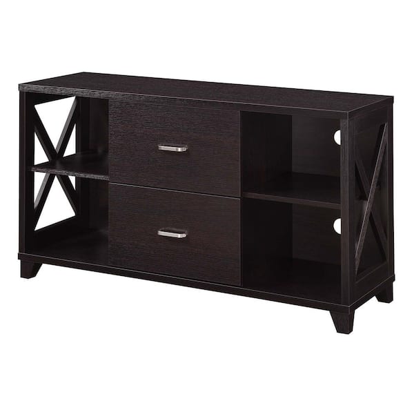 Convenience Concepts Oxford 47 25 In W Espresso Deluxe TV Stand With 2   Espresso Convenience Concepts Tv Stands U14 249 64 600 