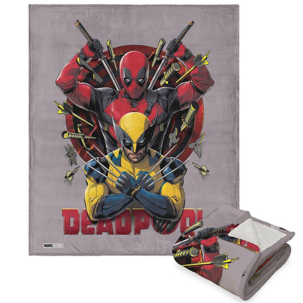 THE NORTHWEST GROUP Marvels Deadpool 3 Dead Serious Silk Touch Sherpa Throw