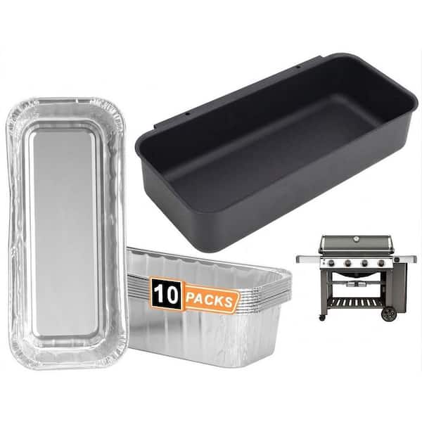 11-Piece Aluminum Foil Nonstick Grill Pan Kit for Genesis II GS4 400/600, Summit 400/600 Grease Catcher
