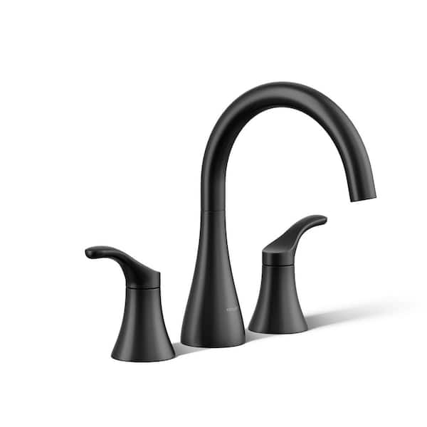 KOHLER Simplice Double-Handle Tub Faucet Trim in Matte Black (Valve Not Included)