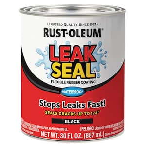 1 qt. LeakSeal Black Flexible Rubber Roof Coating (2-Pack)