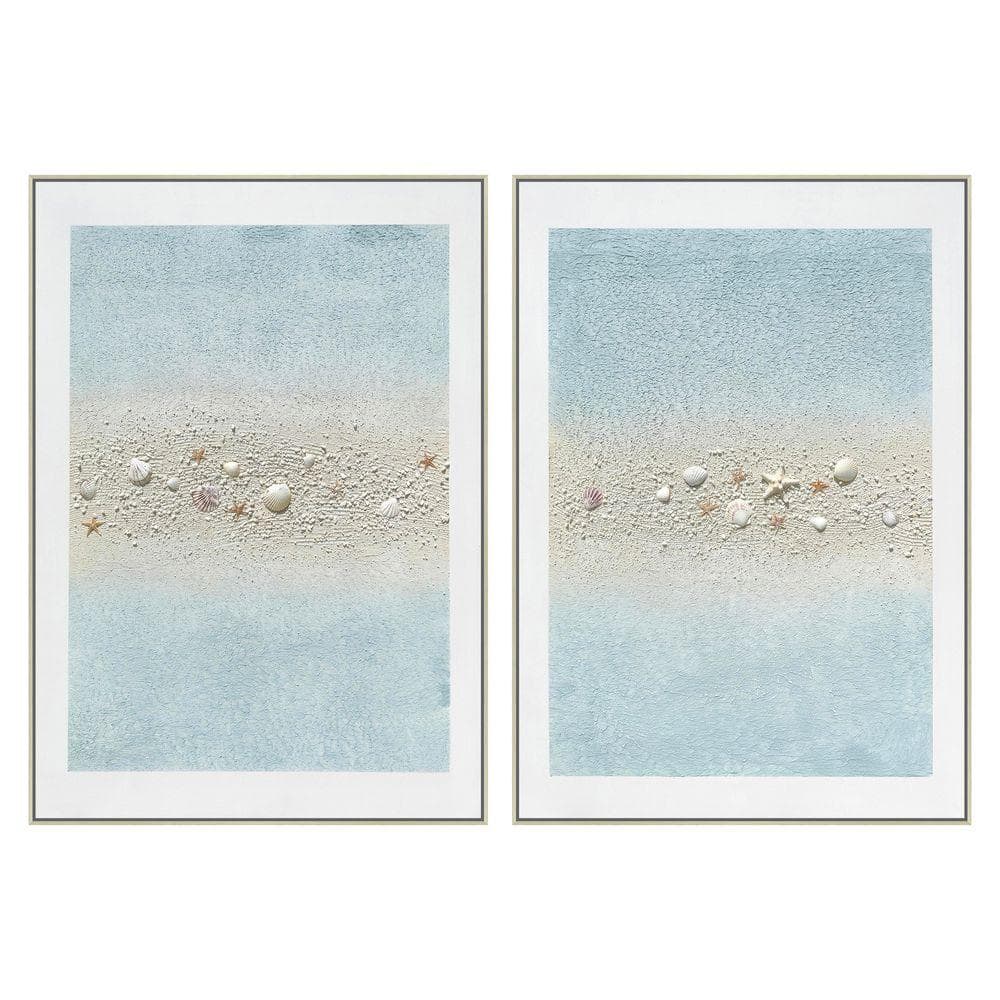 Classy Art 2-Piece Framed Mixed Media Coastal Wall Art 40 in. x 27 in ...