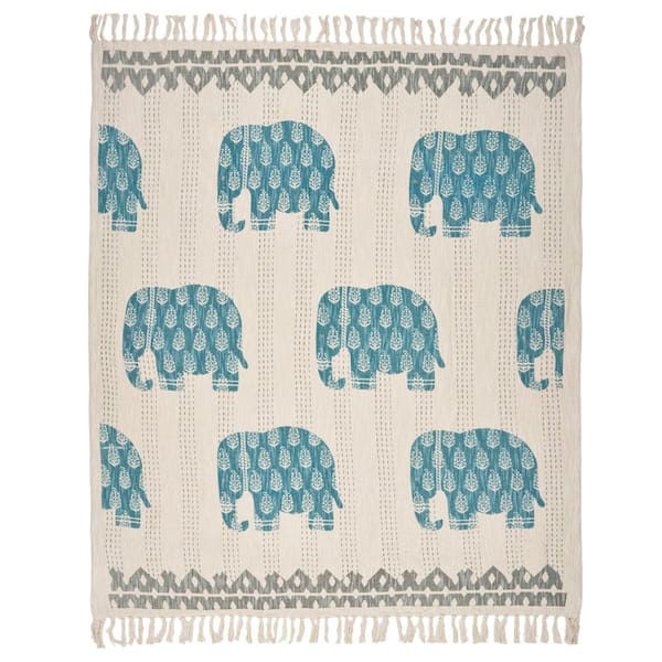LR Home Animal Blue / Gray Throw Blanket