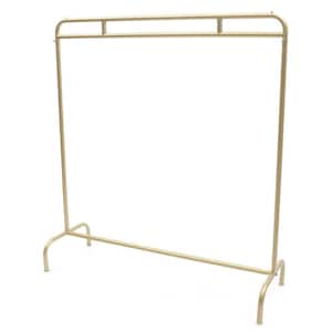 Gold Iron Freestanding Industrial Pipe Clothes Rack 47.2 in. W x 53.1 in. H