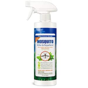 Mosquito Spray by EcoRaider 16 oz. Triple-Aciton, Larvae Control, Pleasant Scent, Plant-Based Child /Pet Safe