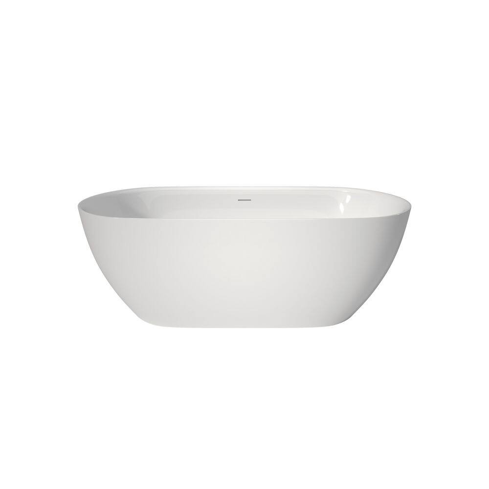 67 in. x 31.5 in. Acrylic Flatbottom Freestanding Soaking Bathtub in White price history on PriceWatchPro