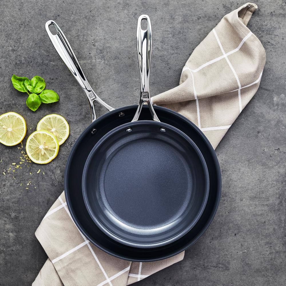 ZWILLING Clad CFX Stainless Steel Ceramic Nonstick Fry Pan Set