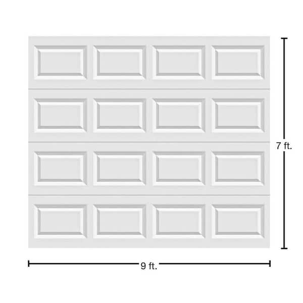 Clopay Classic Steel Short Panel 9 ft x 7 ft Non-Insulated White