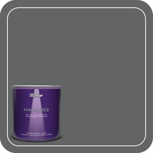 BEHR MARQUEE 1 qt. #BXC-41 Charcoal Eggshell Enamel Interior Paint & Primer