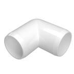 1-1/2 in. Furniture Grade PVC 90-Degree Elbow in White (4-Pack)