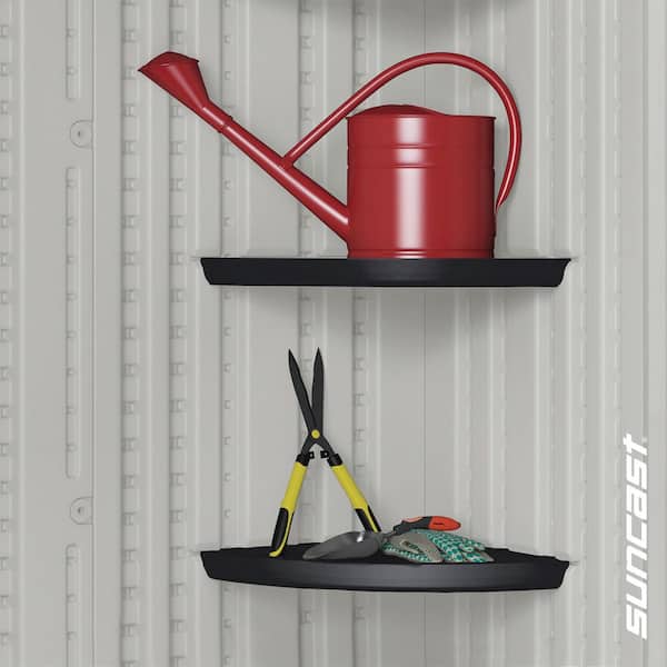 15 in. W x 1.5 in. H Black Shelf Kit (2-Pack)