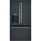 22.2 cu. ft. Smart French Door Refrigerator with Hot Water Dispenser in Matte Black, Counter Depth and ENERGY STAR