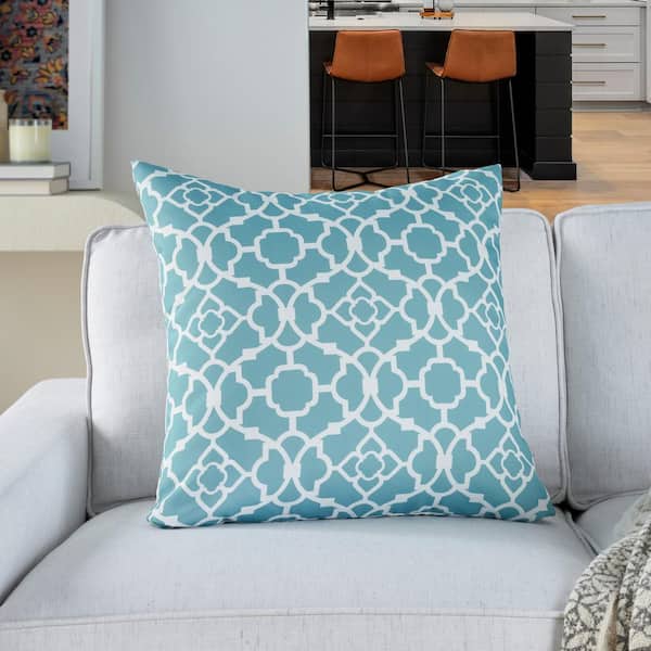 Turquoise Gray & Teal Throw Pillows or Decorative Accent Pillow for Bed  Decor, Couch Pillows Set or Outdoor Sofa Cushions 