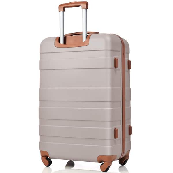 Merax Lightweight Durable 3-Bags 3-Piece Light Brown ABS Hardshell