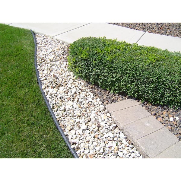 Black Plastic Lawn Edging Coiled, Poly Landscape Edging