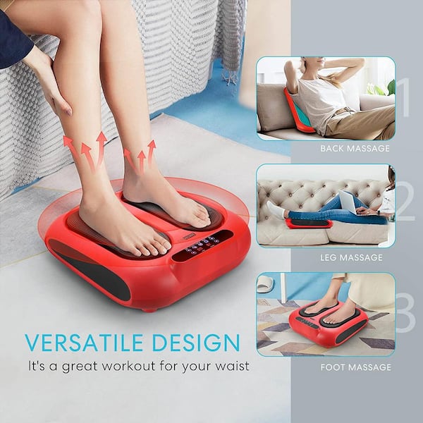 HOILTAL Foot Massager Machine with Remote Control, Adjustable Vibrating and  Rotating Speed Electric Foot Massager, Foot, Leg and Back Massager  Increased Blood Circulation Orange