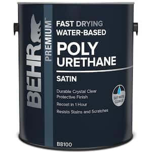 1 gal. Satin Clear Fast Drying Water-Based Interior Polyurethane