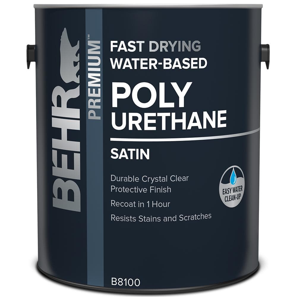 1 gal. Satin Clear Fast Drying Water-Based Interior Polyurethane
