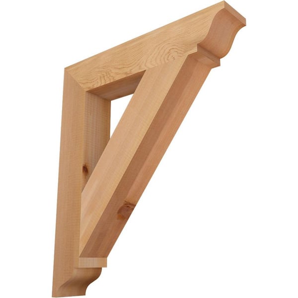 Ekena Millwork 3.5 in. x 26 in. x 22 in. Western Red Cedar Traditional Smooth Bracket