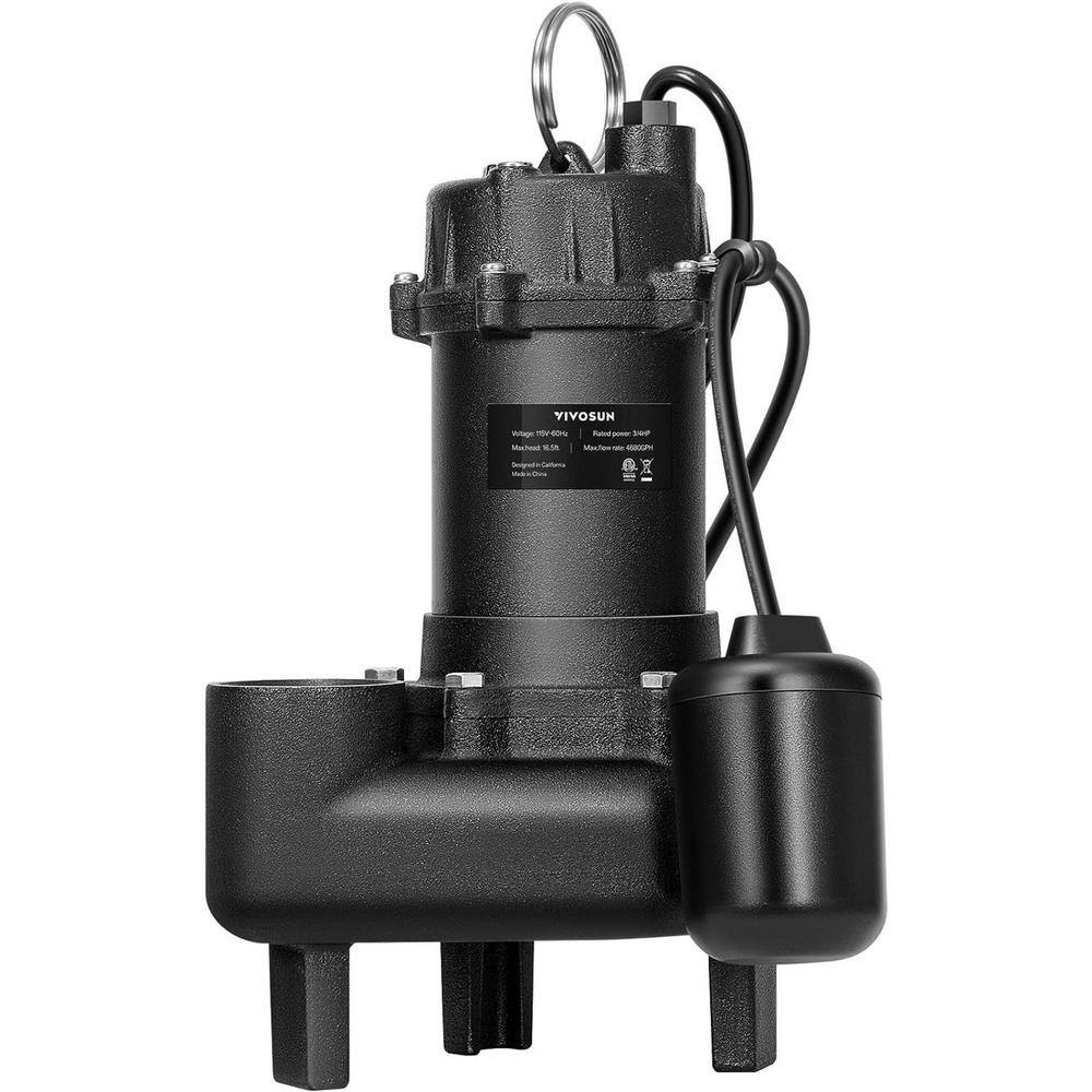 VIVOSUN 4680 GPH 3 4 Hp Submersible Sewage Effluent Pump With 