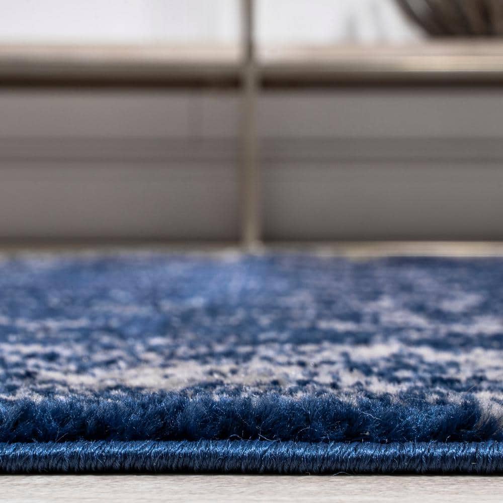 Navy & Ivory Classic Persian-Inspired Synthetic Area Rug