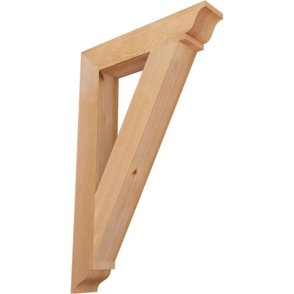 Ekena Millwork 3.5 in. x 34 in. x 22 in. Western Red Cedar Traditional Smooth Bracket